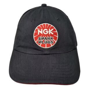 Mercury NGK Spark Plugs Baseball Cap Black Red Embroidered Strapback Logo Hat OS
